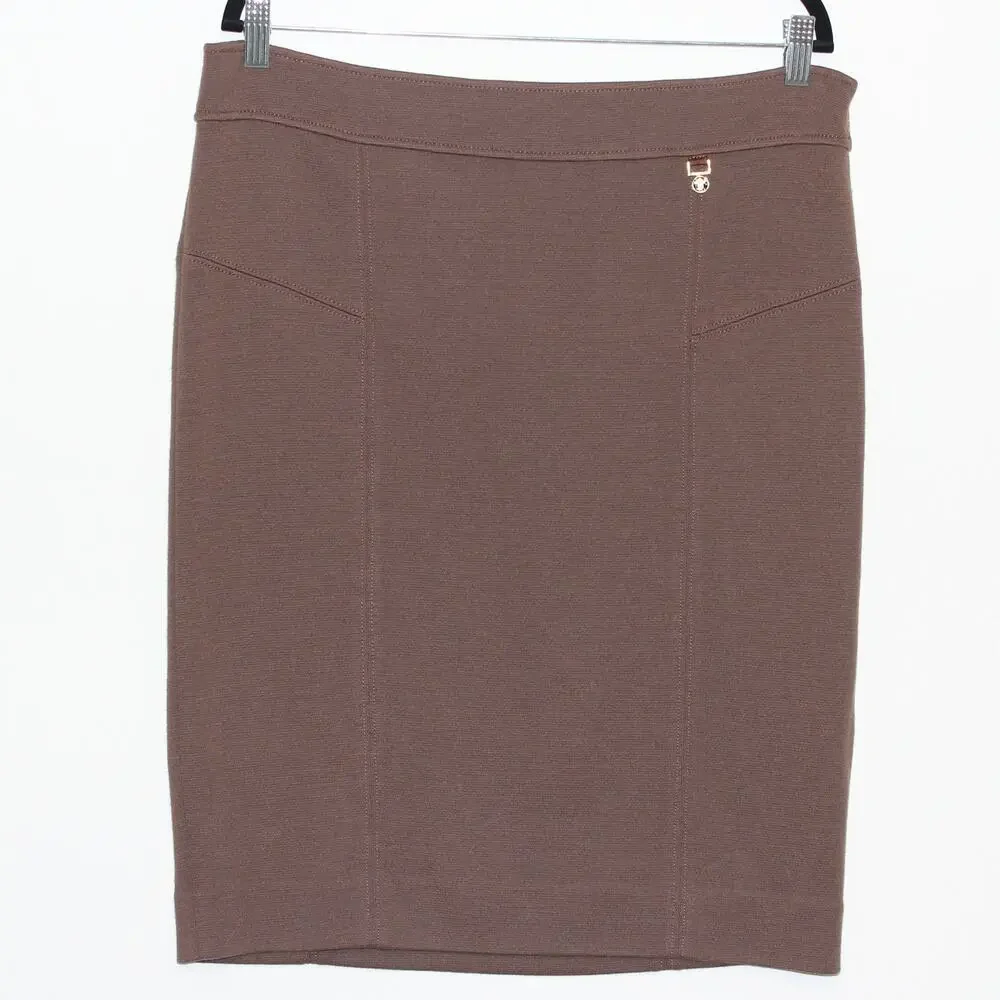 Tory Burch Brown Knit Pencil Skirt Knee Length Skirt Size XL
